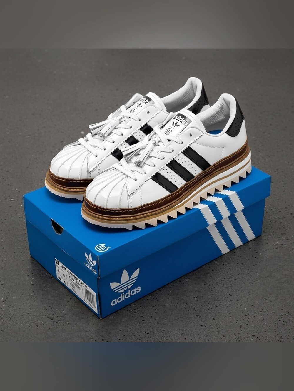 NIB Adidas Superstar CLOT By Edison Chen | White Crystal Sand, 6.5M | 7.5W